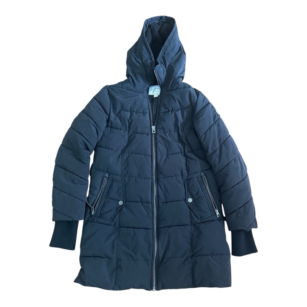 Lucky Brand Women's Black Hooded Puffer Jacket size small